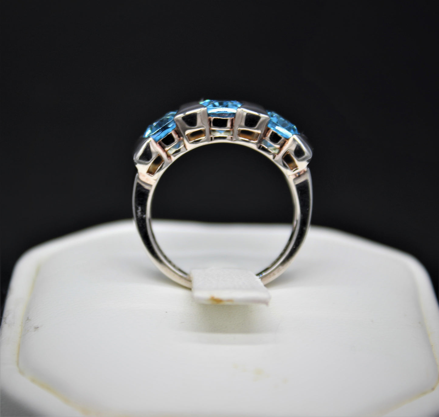 Sterling Silver 3 Stone Topaz Ring