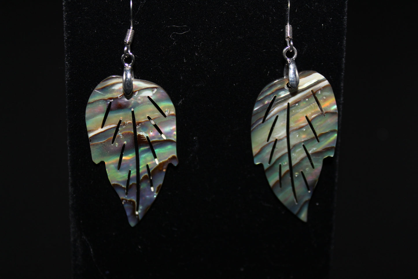 Abalone Leaf Earrings