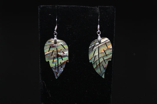 Abalone Leaf Earrings