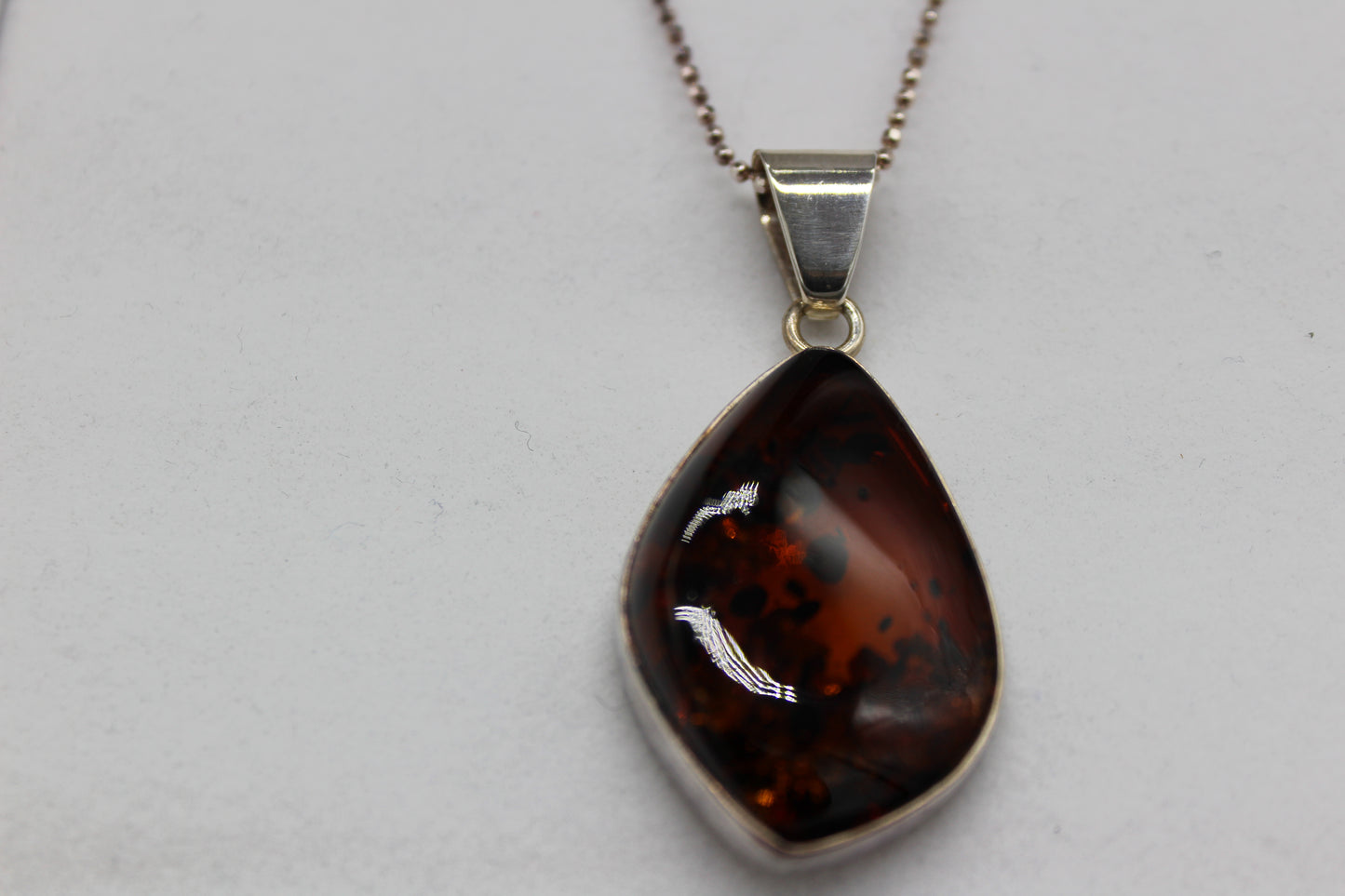 Amber Pendant and Earring Set