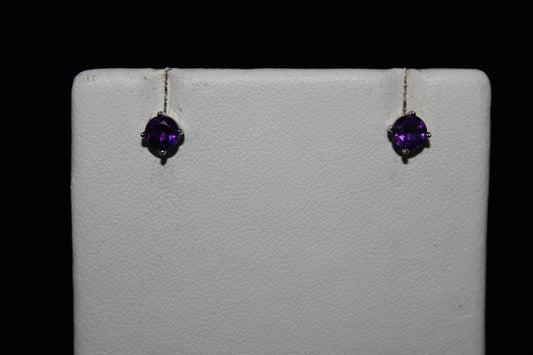 Amethyst Stud Earrings