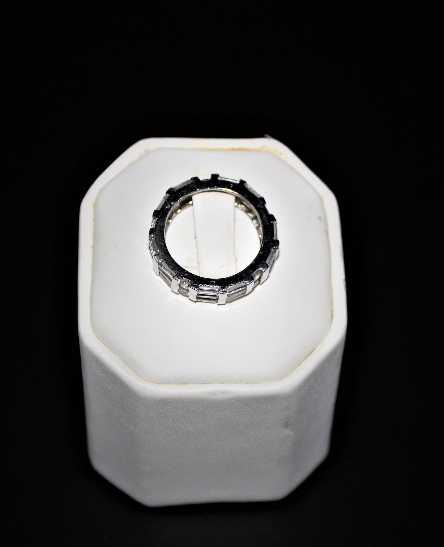 CZ round and Baguette Eternity Band