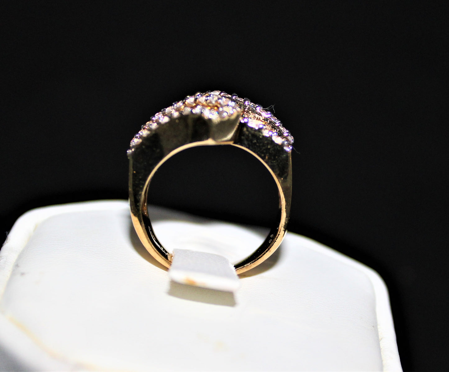 Gold and White CZ Ring
