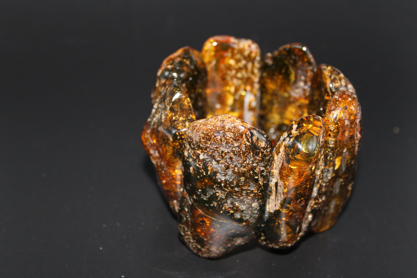 Rough Amber Stretch Bracelet