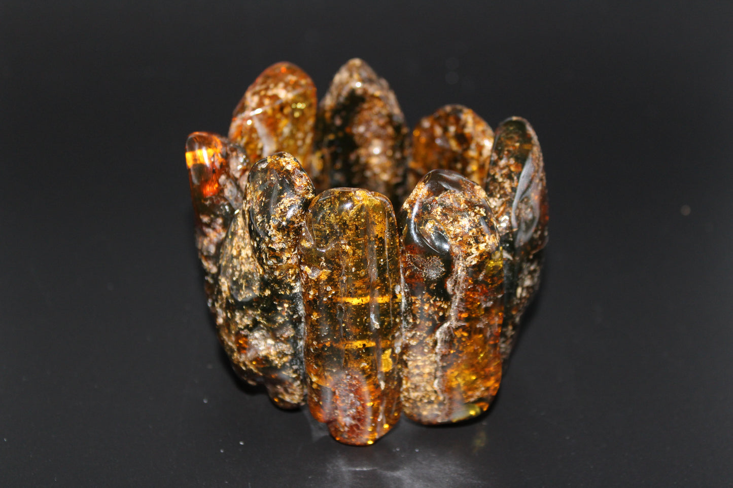 Rough Amber Stretch Bracelet