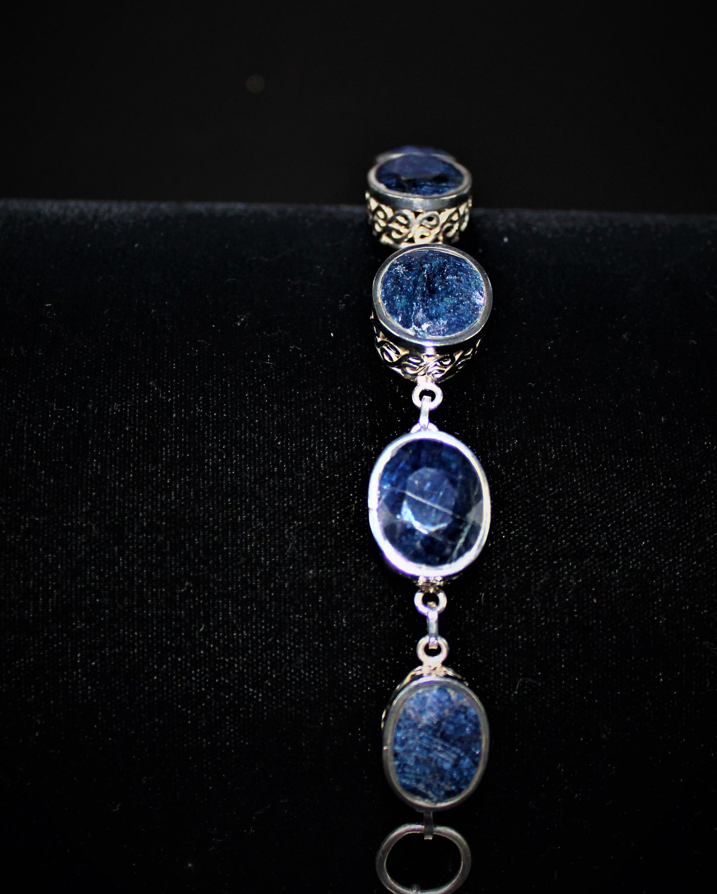 Sapphire Faceted Oval Stone Bracelet