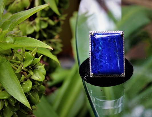 Lapis and CZ Ring