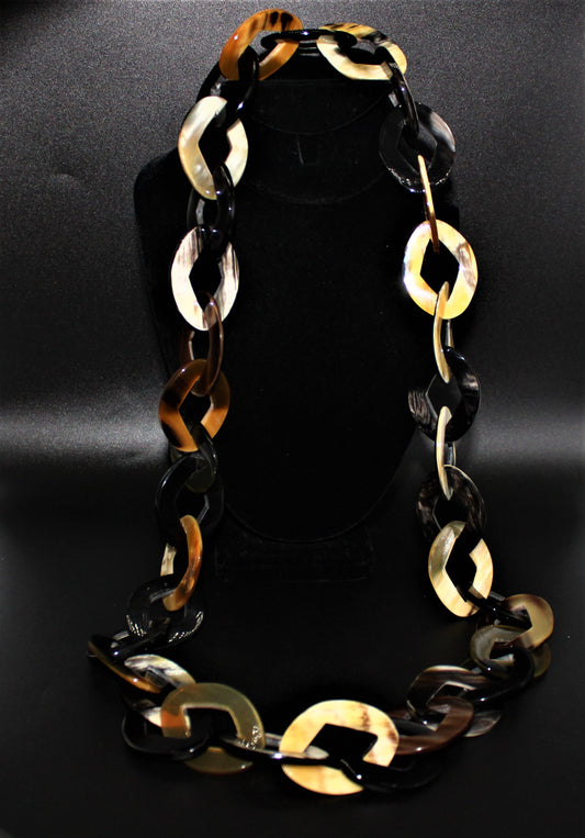 Horn Marquis Link Necklace