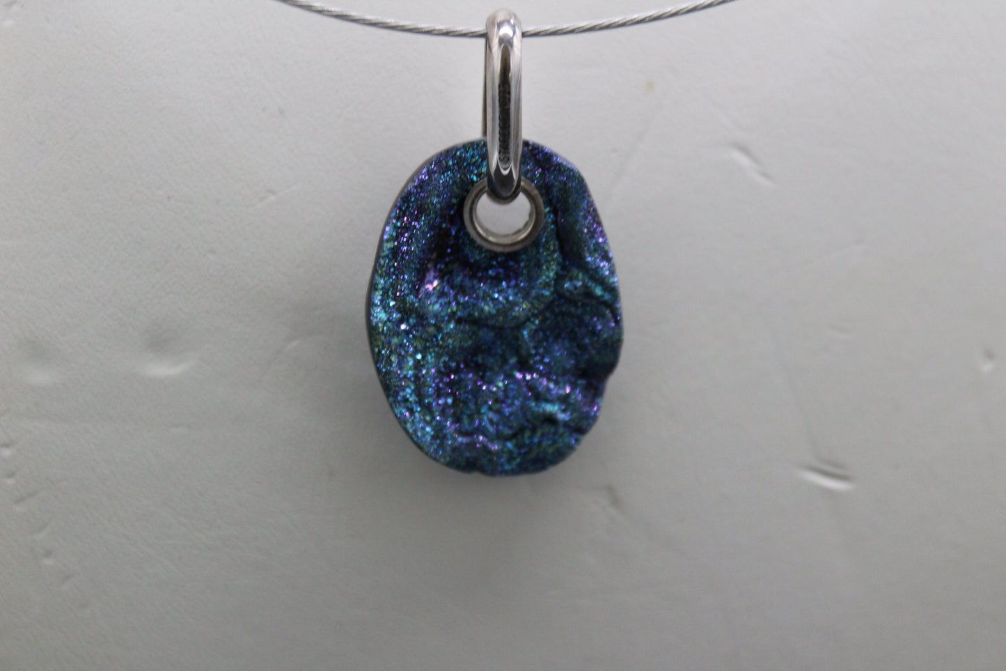 Peacock Druze Eyelet Design Pendant