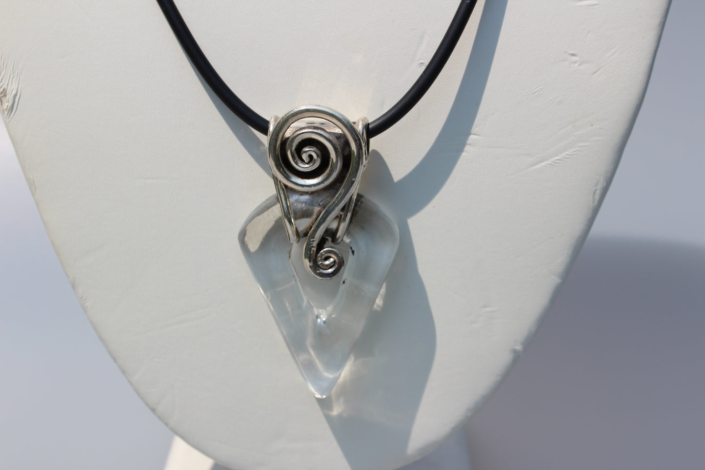Clear Quartz Sterling Silver Pendant