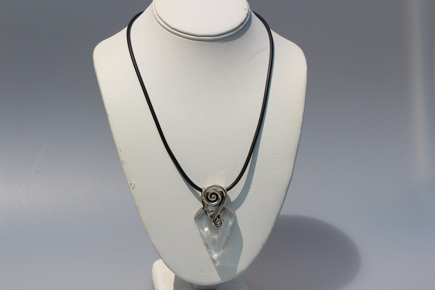 Clear Quartz Sterling Silver Pendant