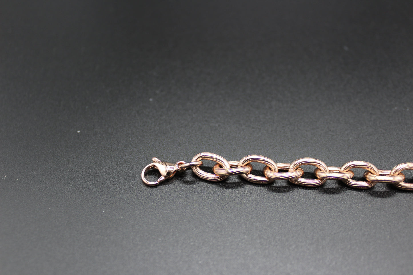 Rose Vermeil over Sterling Silver Link Bracelet
