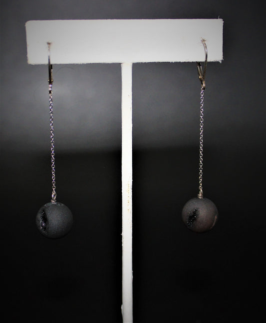 Black Druze Earrings