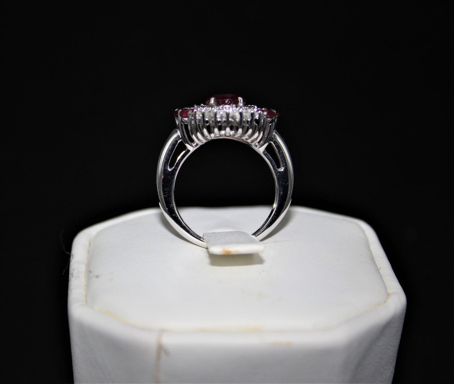 Ruby and White Topaz Ring
