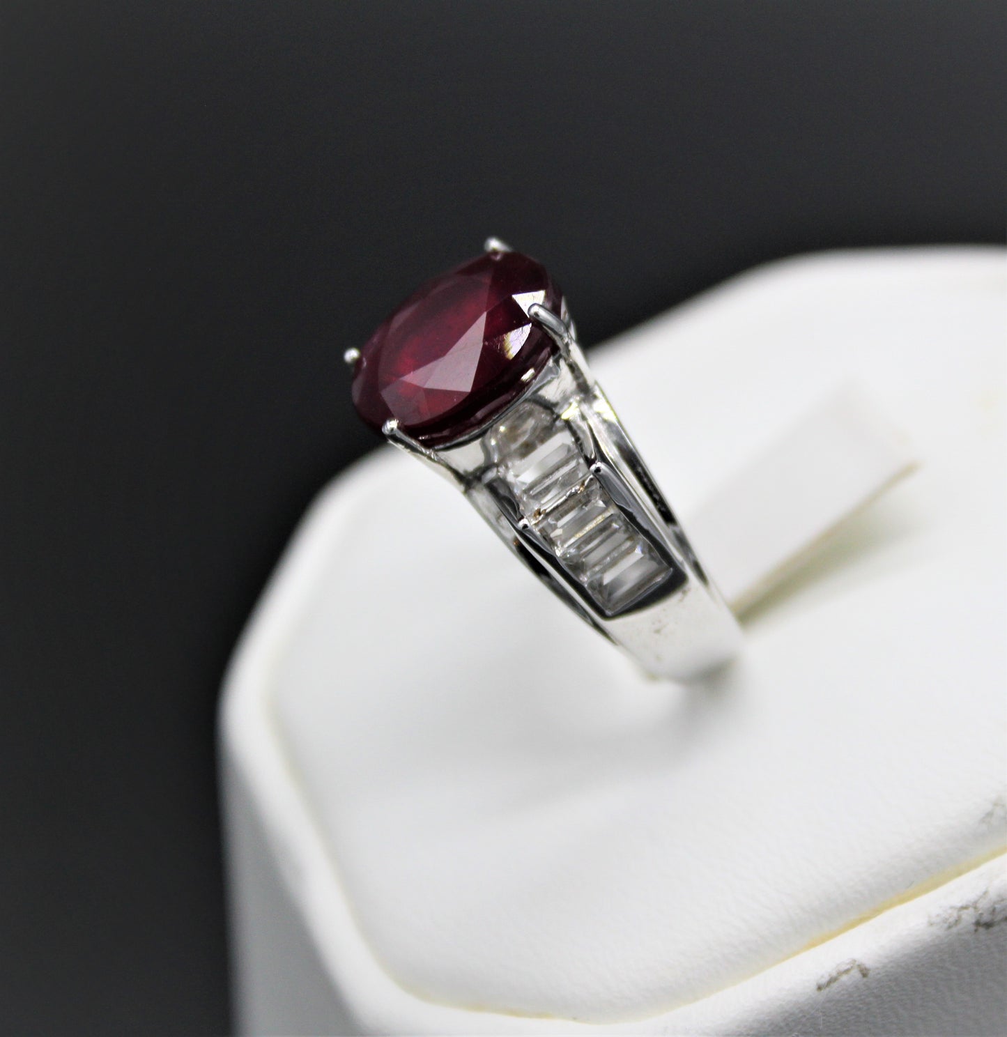 Ruby and White Topaz Ring
