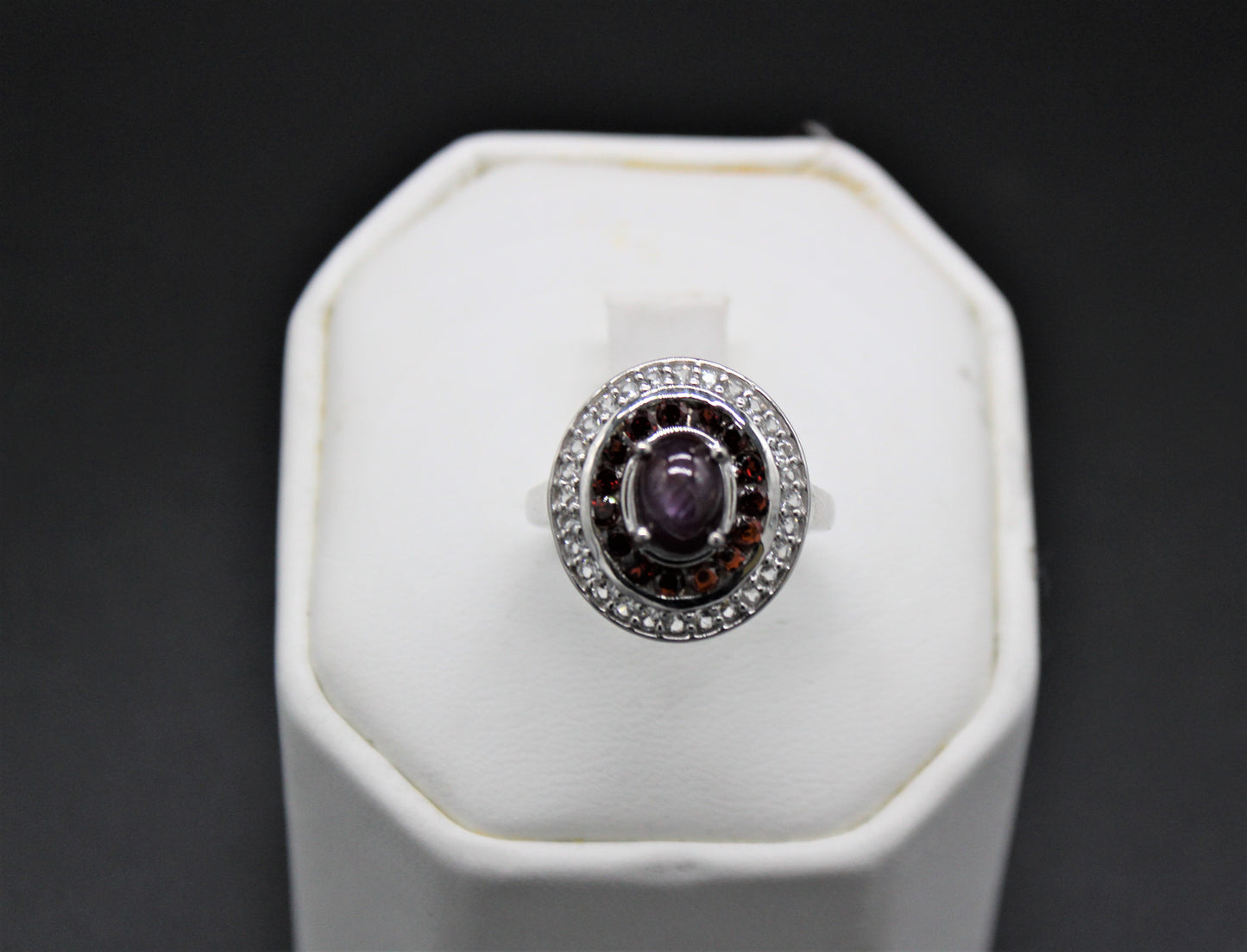 Ruby, Garnet and Topaz Ring