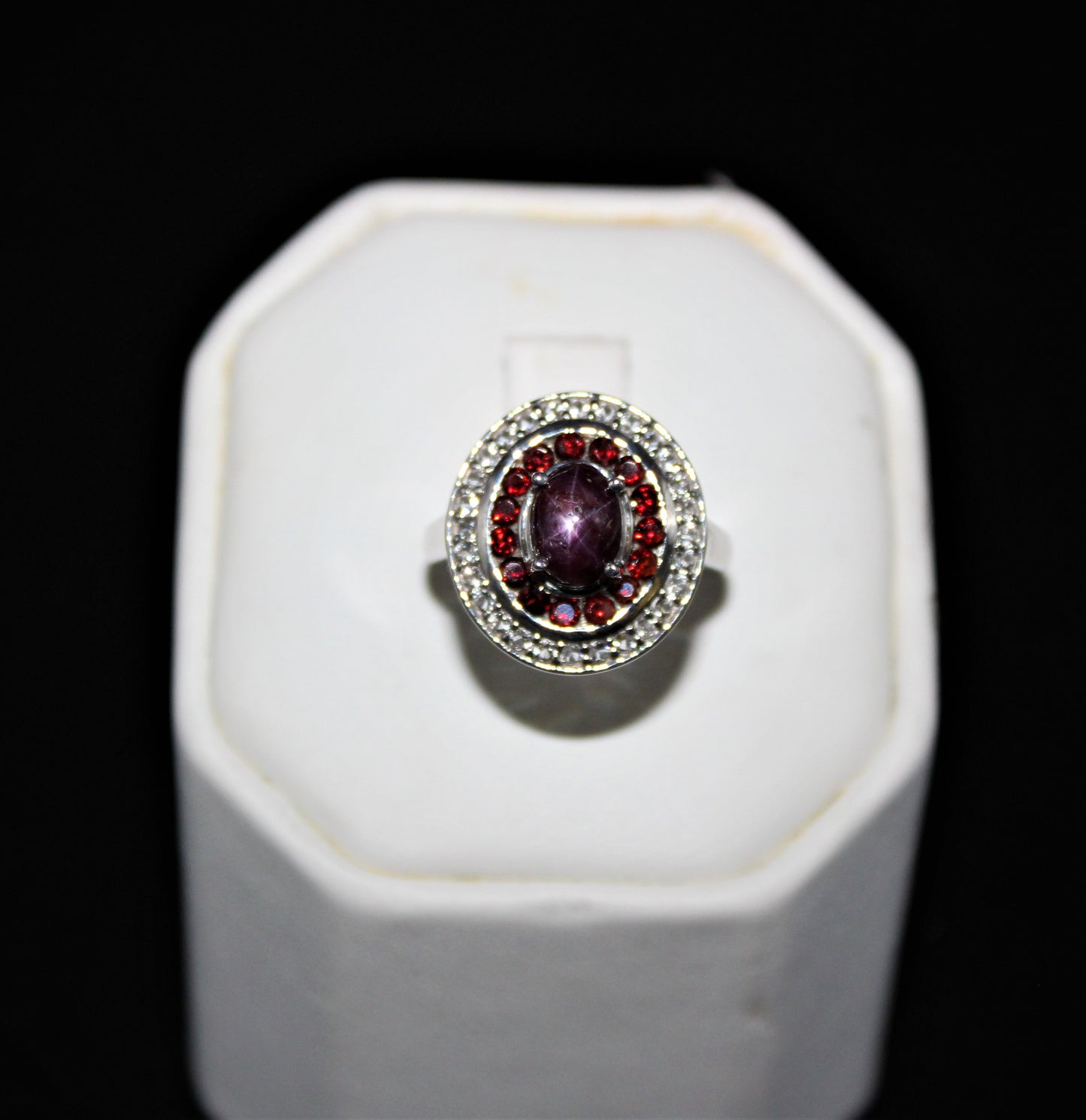 Ruby, Garnet and Topaz Ring