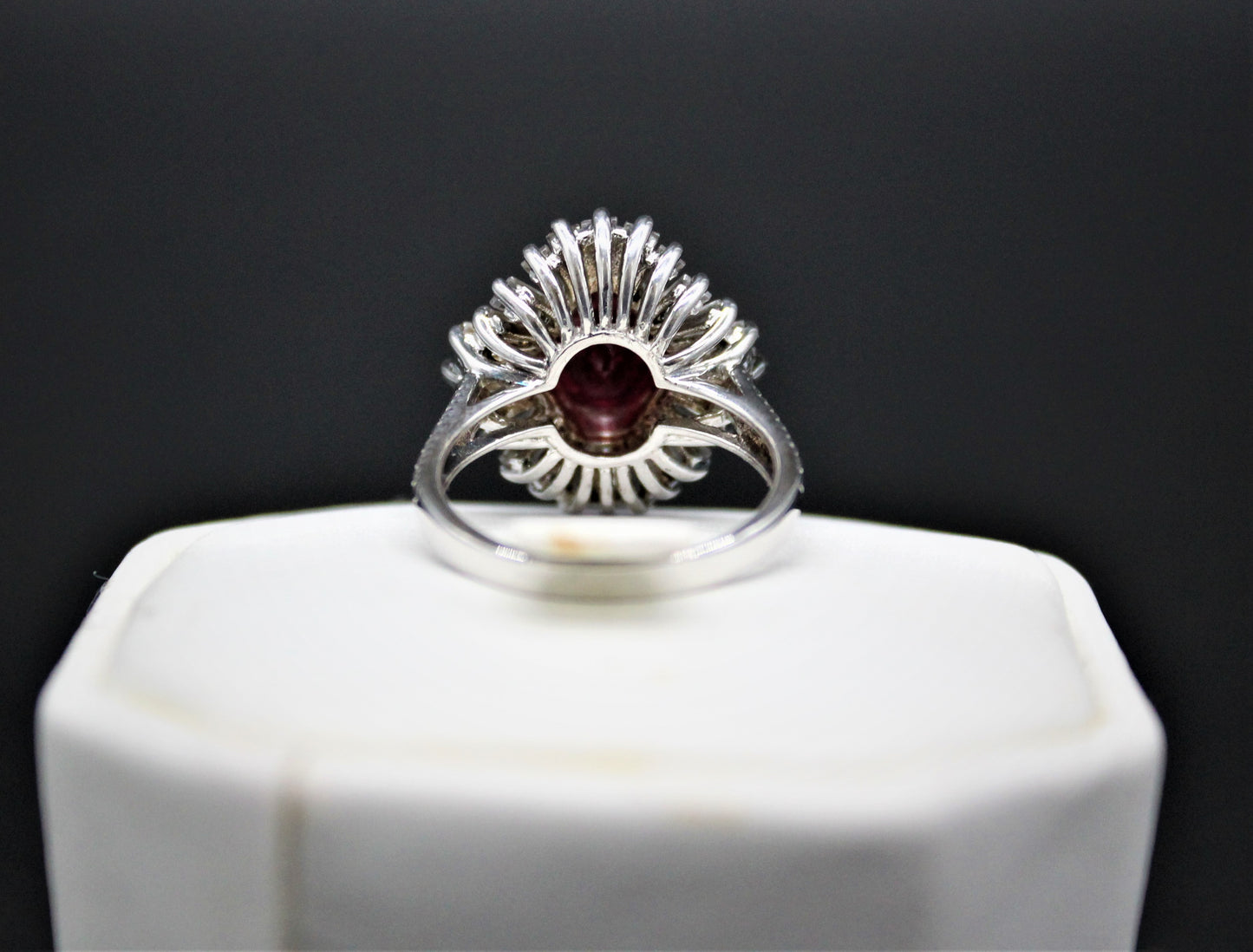 Ruby and White Zircon Ring