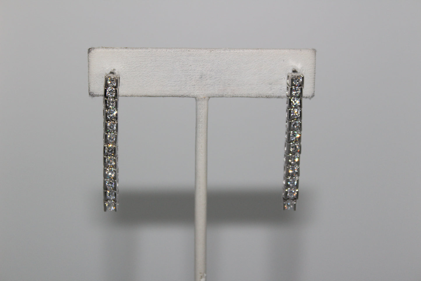 Long CZ Drop Earrings