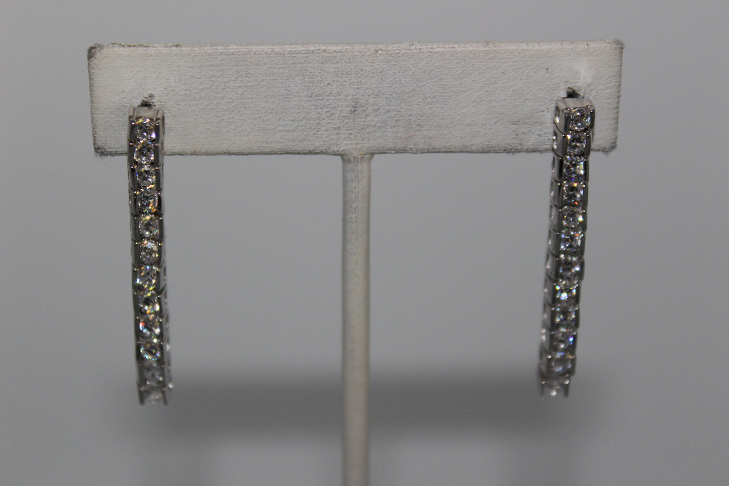 Long CZ Drop Earrings