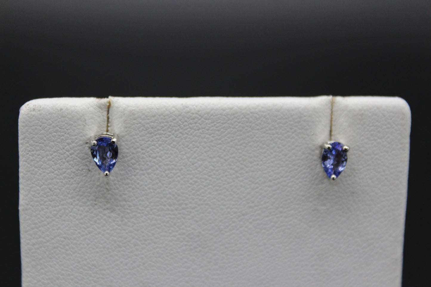 Tanzanite Pear Shaped Stud Earring