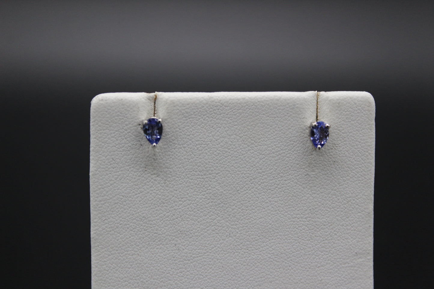Tanzanite Pear Shaped Stud Earring