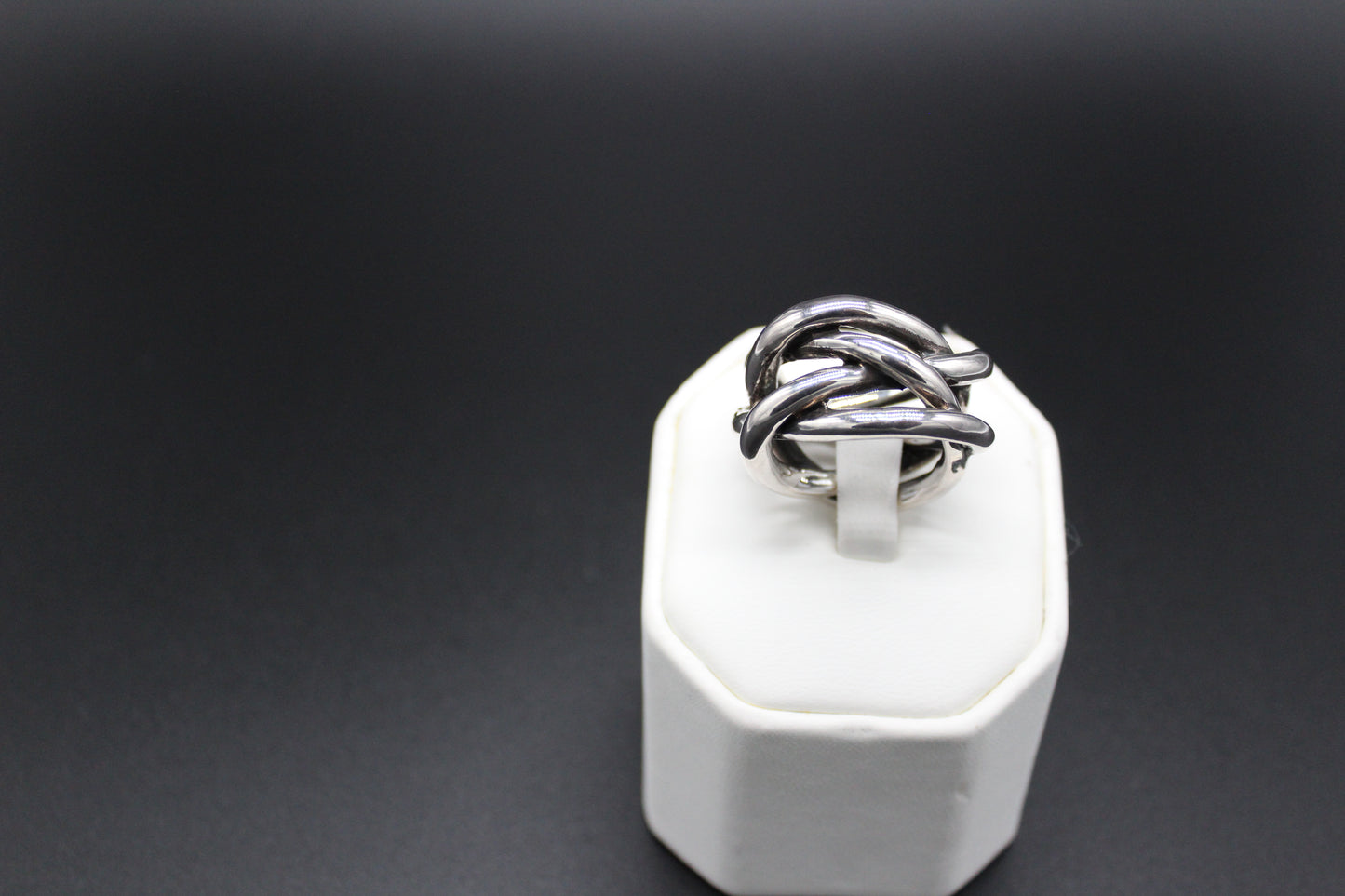 Silver Woven Rope Ring