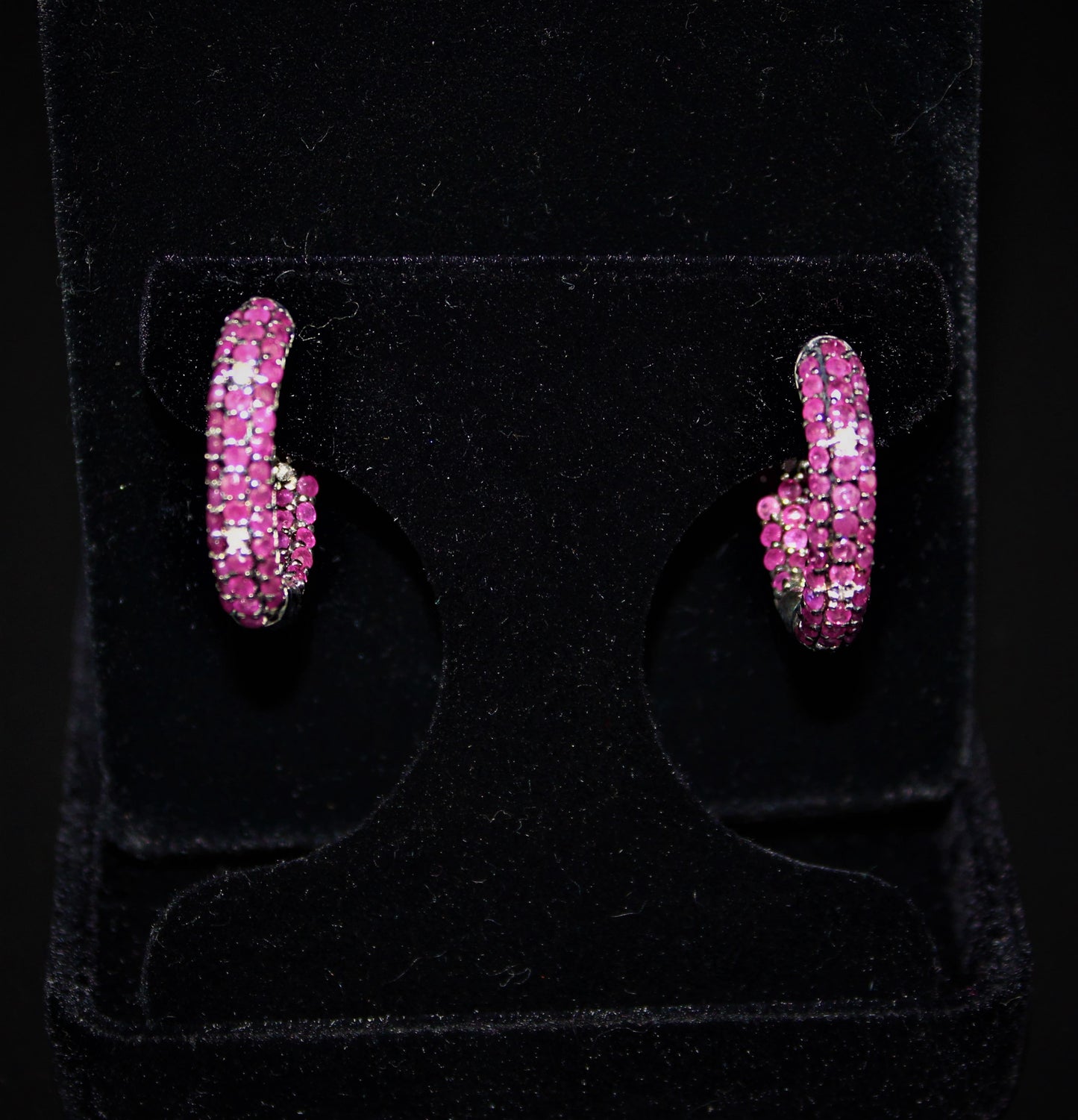 Sapphire and Diamond In and Out Hoop Earrings