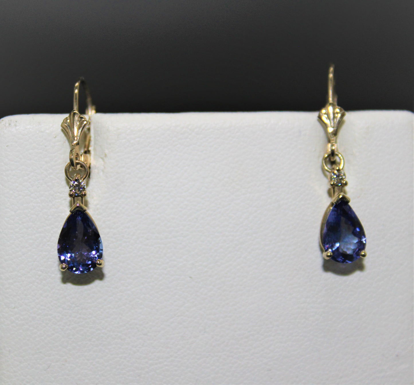Tanzanite and Diamond Drop Earrings