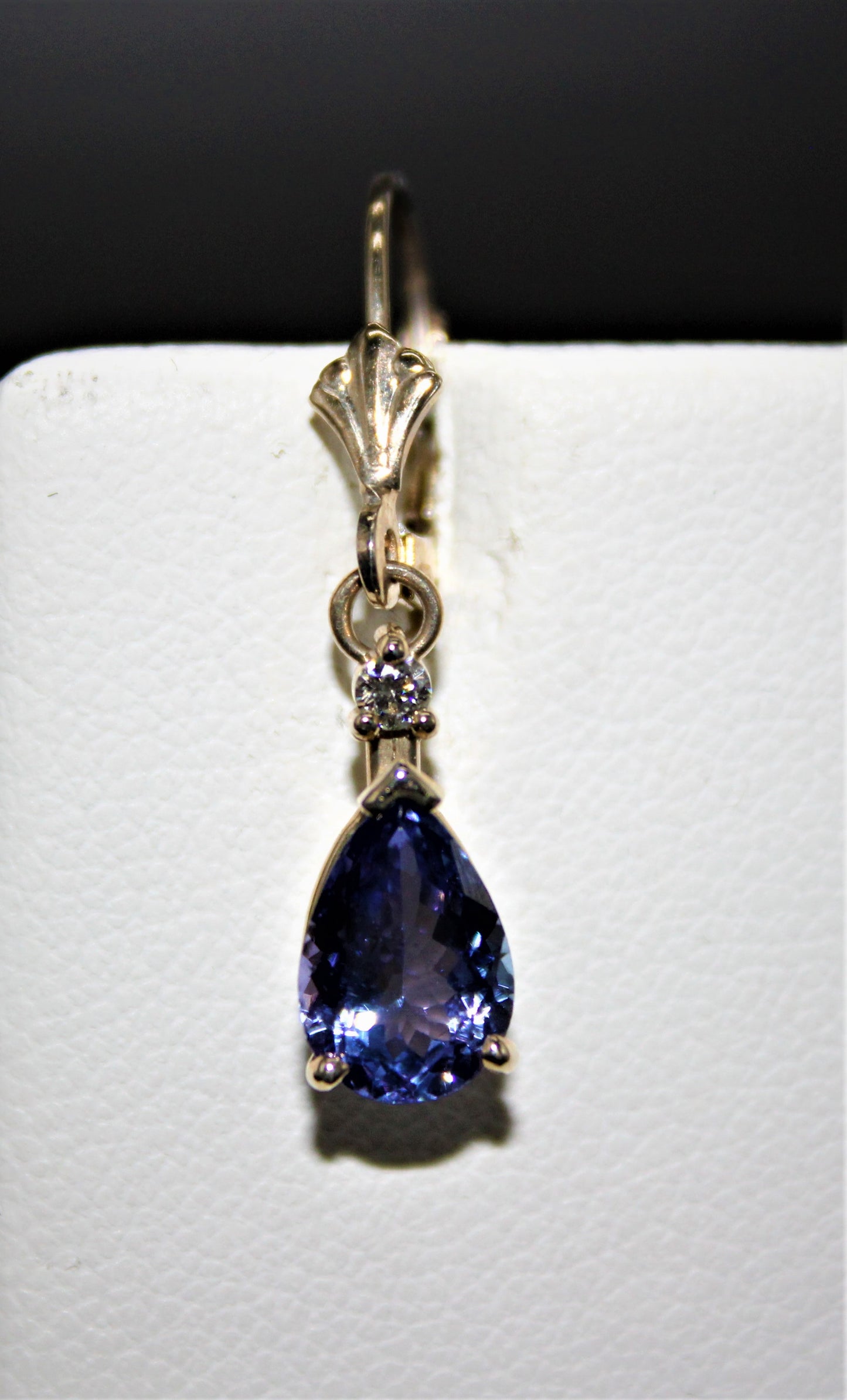 Tanzanite and Diamond Drop Earrings