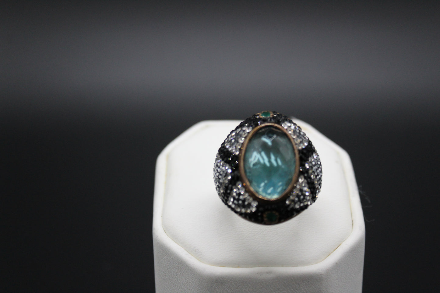 Topaz and Swarovski Crystals with Emeralds