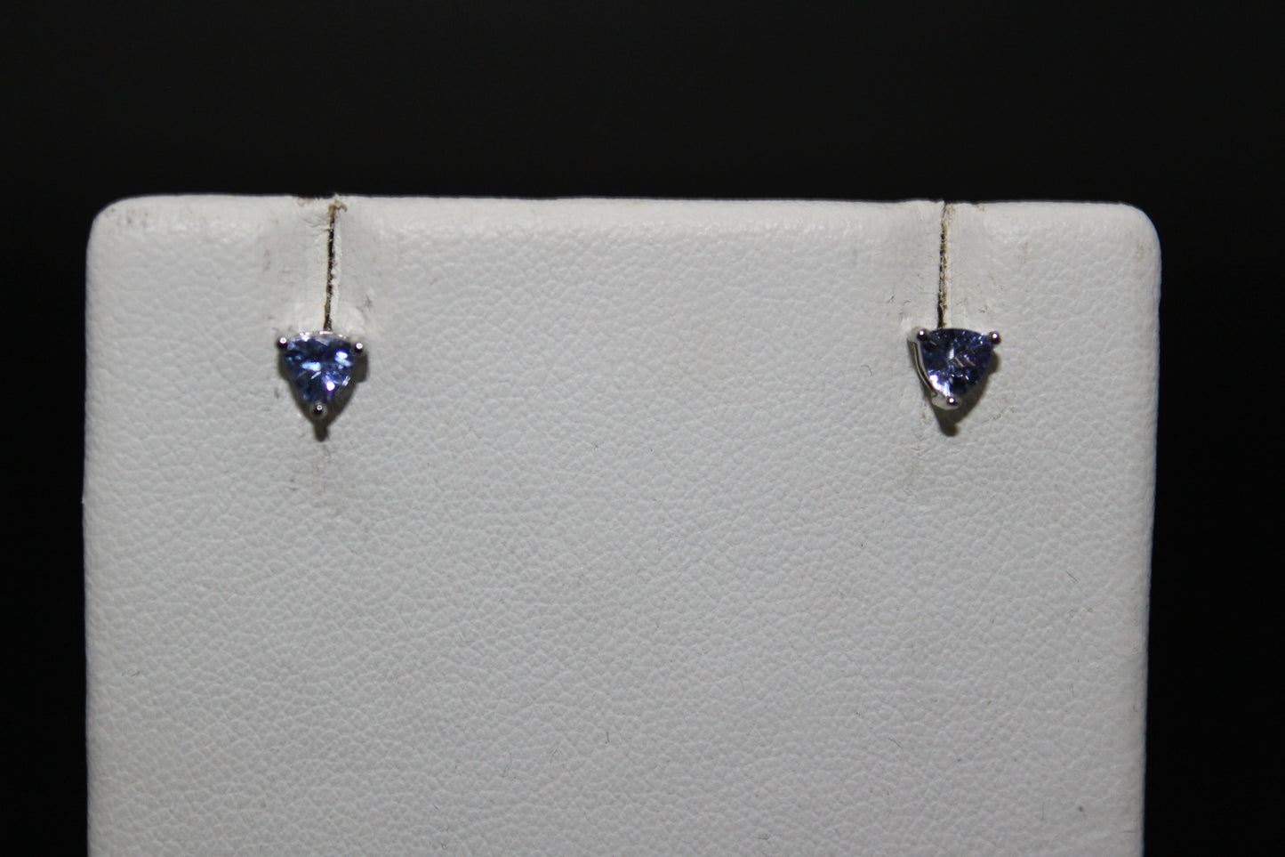Trilliant Tanzanite Stud Earrings