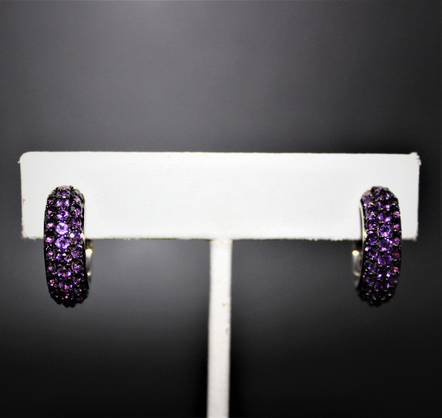 Pave Amethyst Earrings