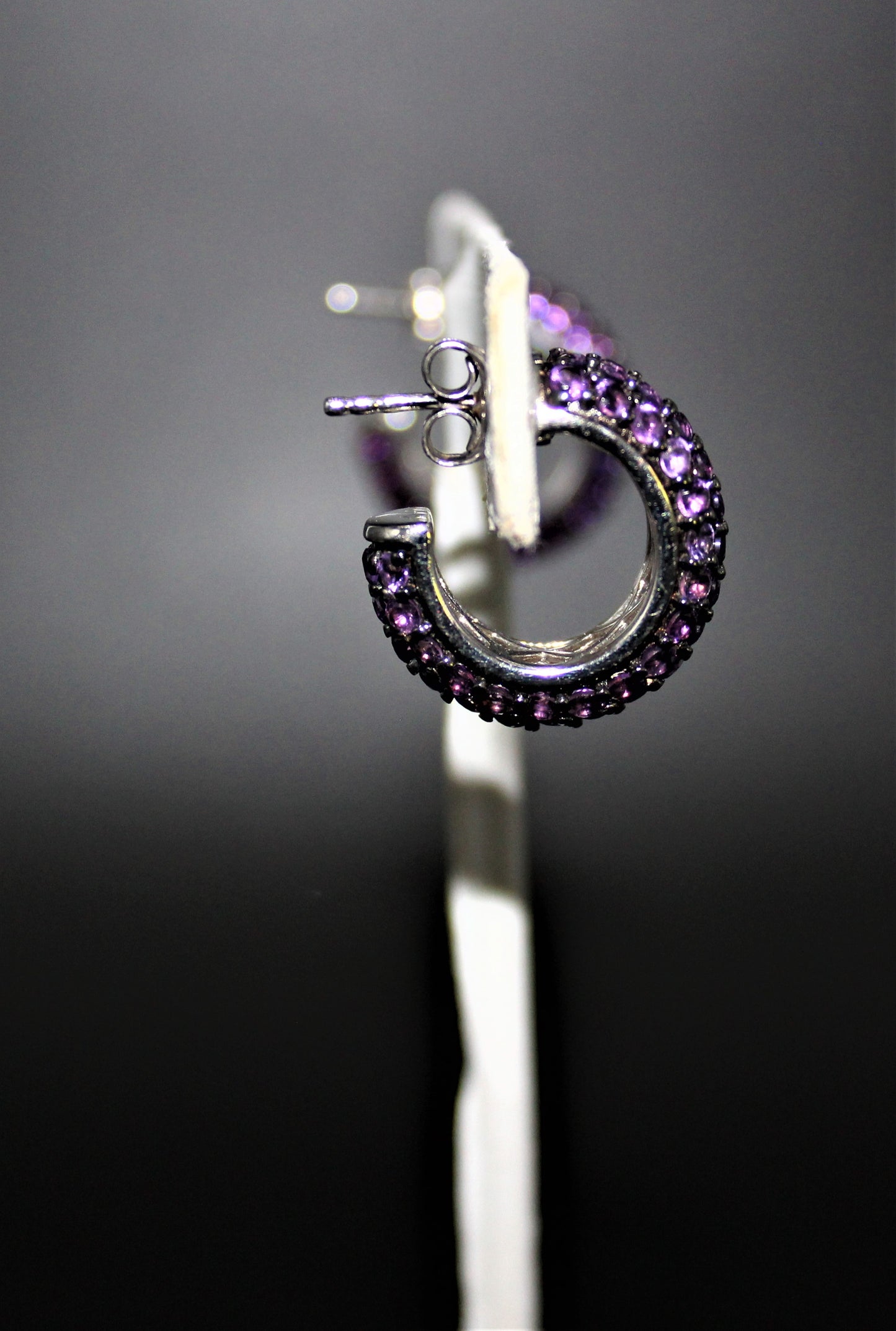 Pave Amethyst Earrings