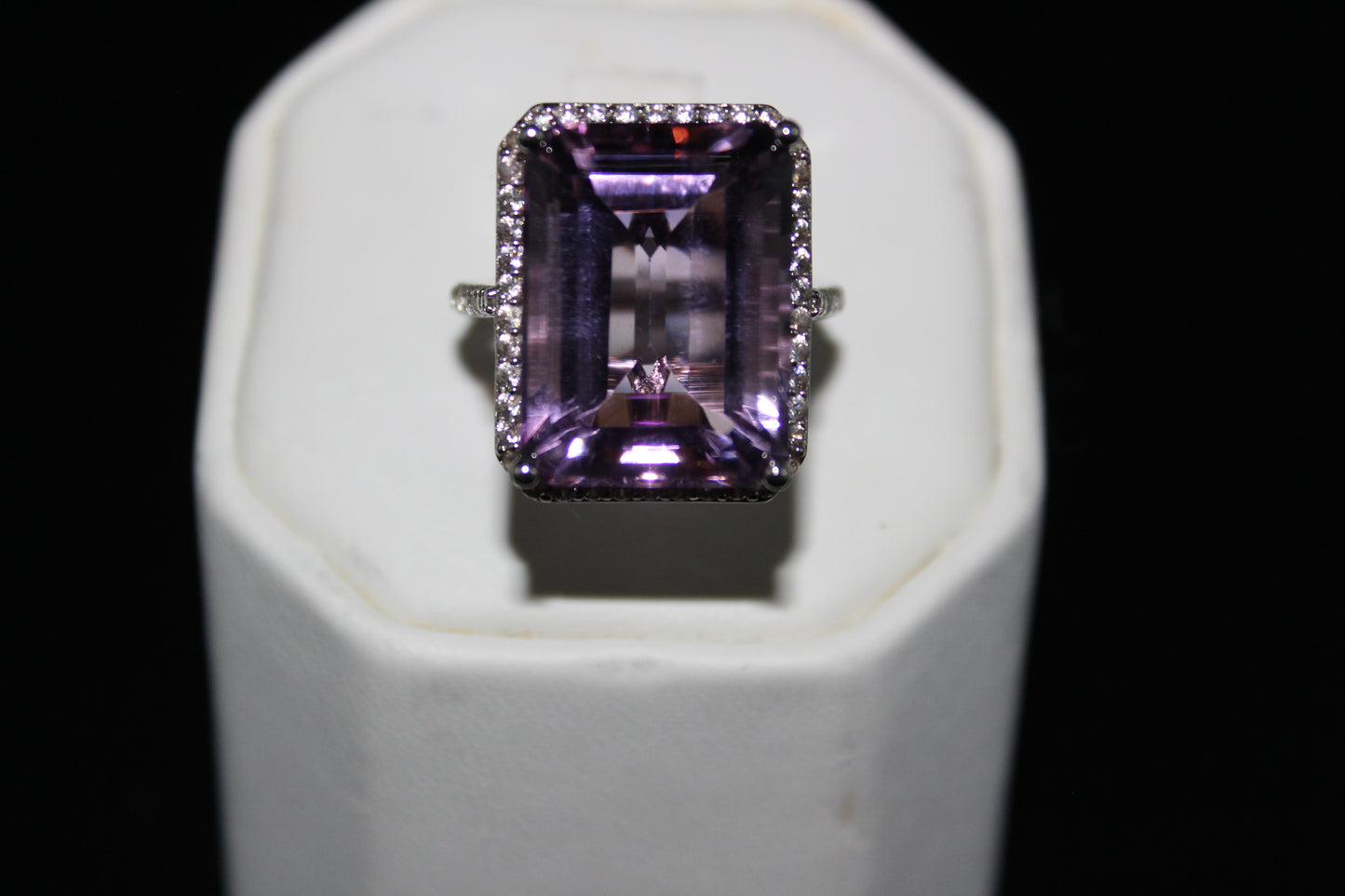 Amethyst and Zircon Ring