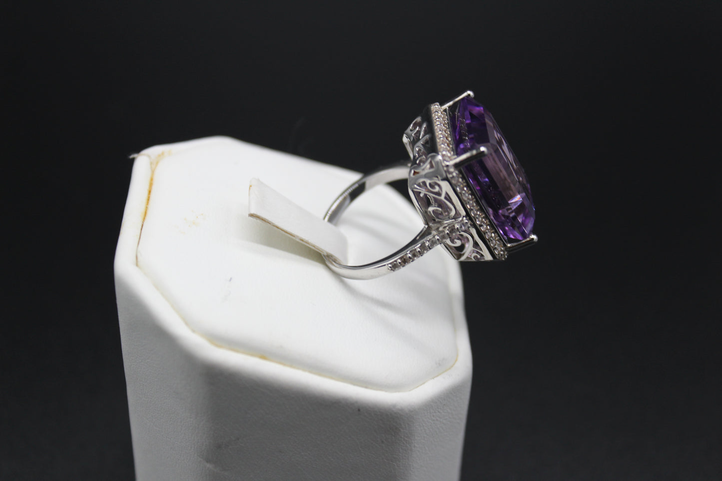 Amethyst and Zircon Ring