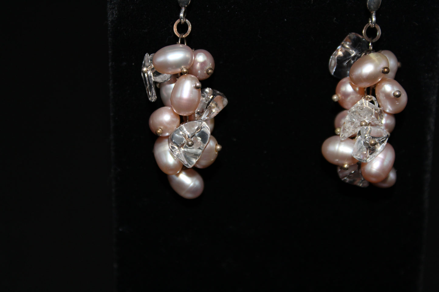 Fresh Water Pearl and Quartz earrings