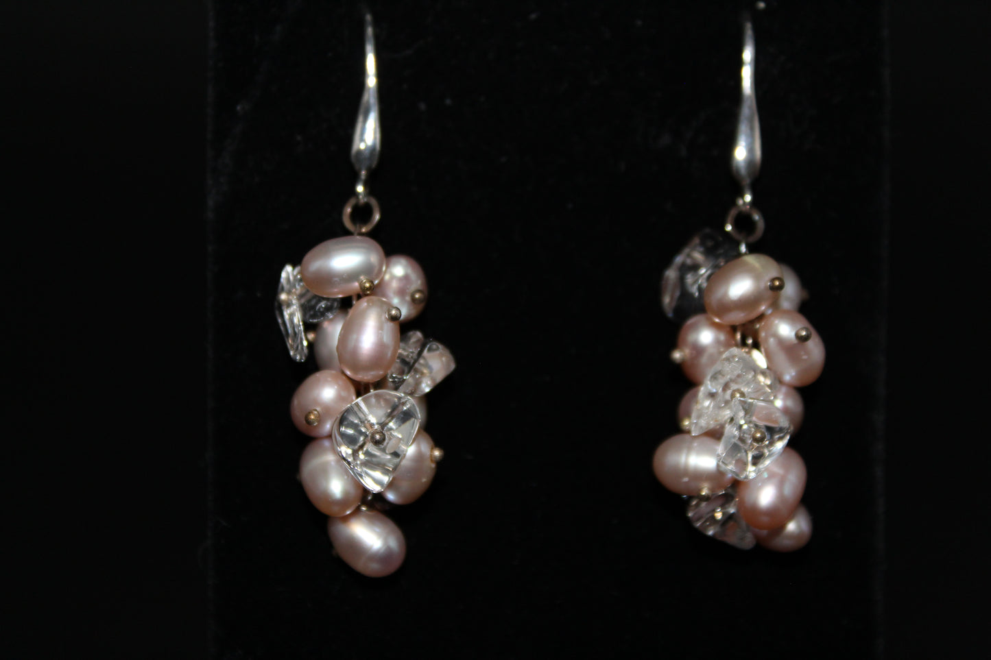 Fresh Water Pearl and Quartz earrings