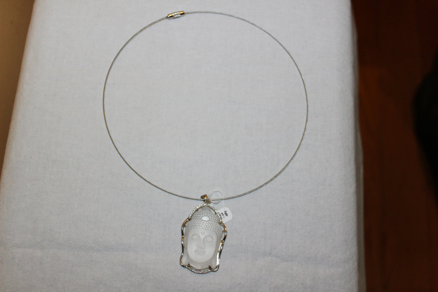 Crystal Quartz Buddah Pendant Necklace