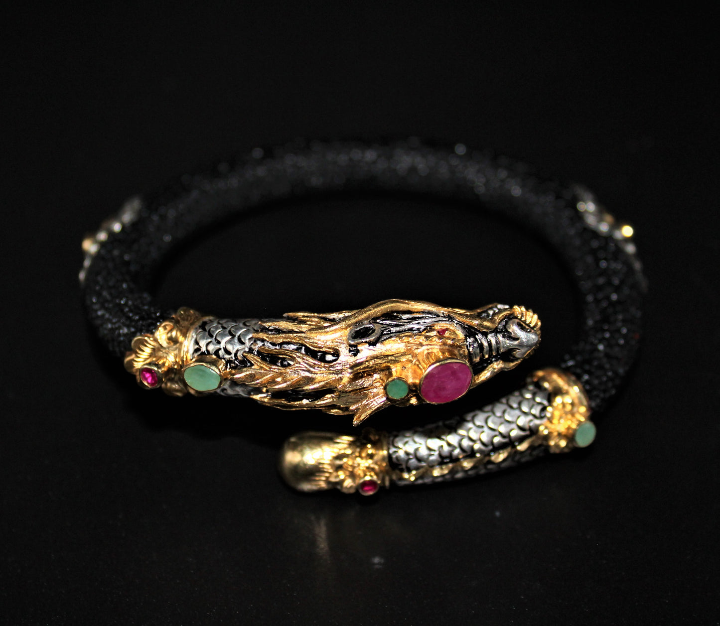 Dragon Bracelet with Gem Stones
