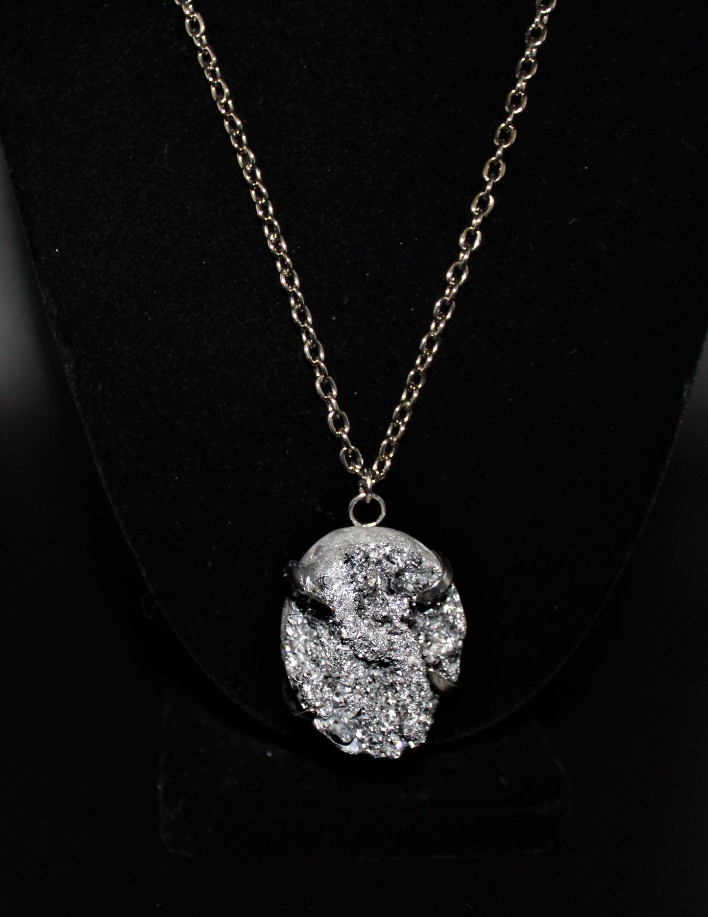 Steel Druze Pendant