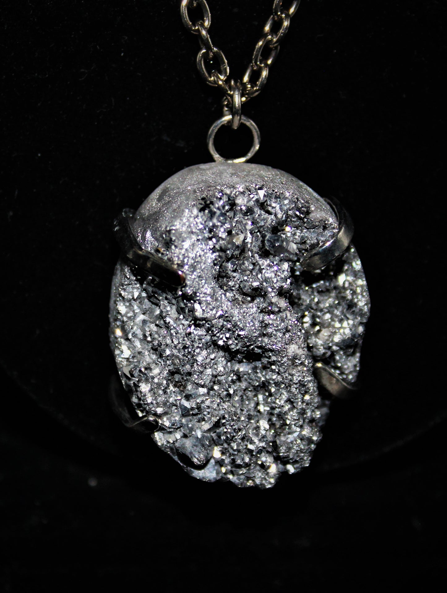 Steel Druze Pendant