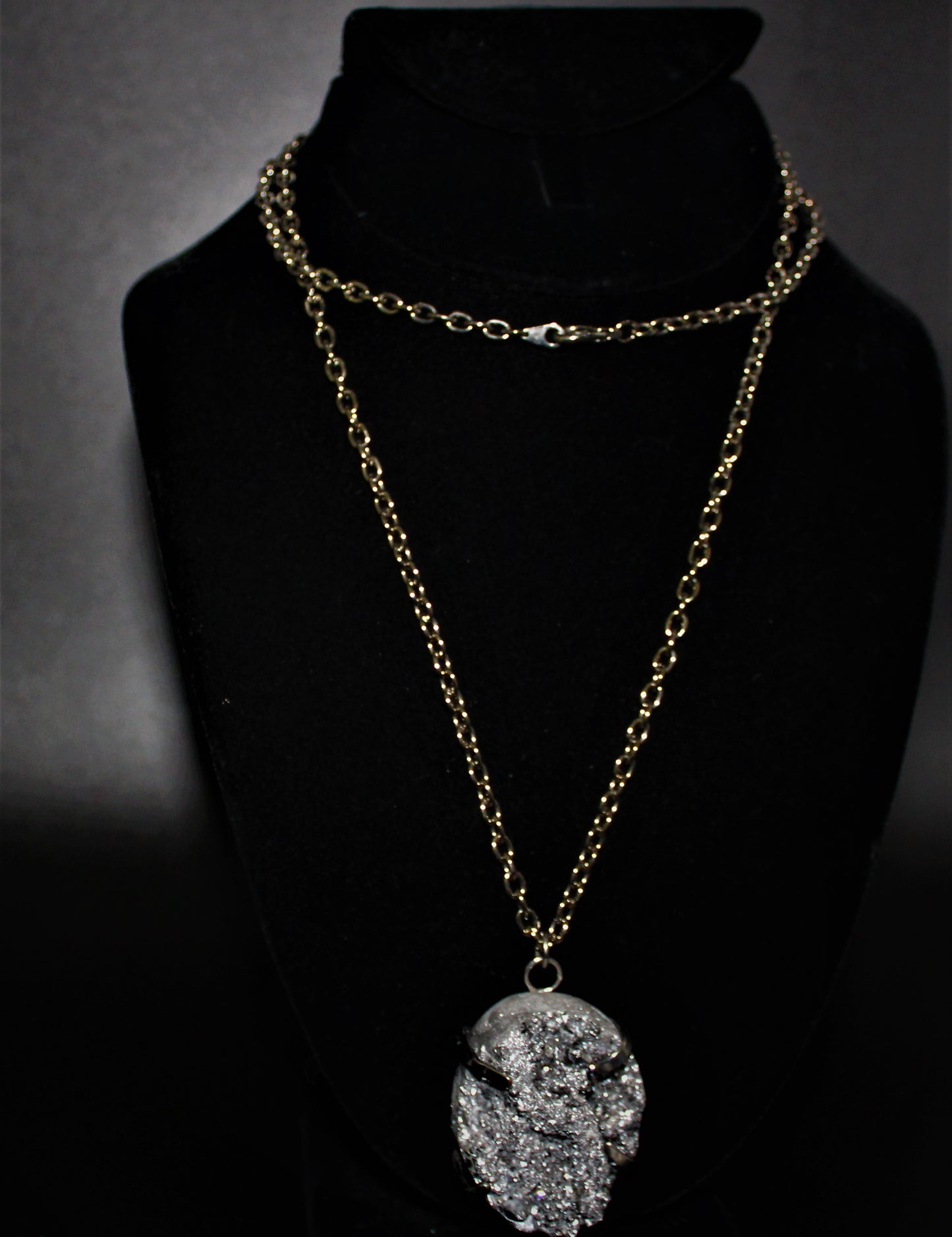 Steel Druze Pendant