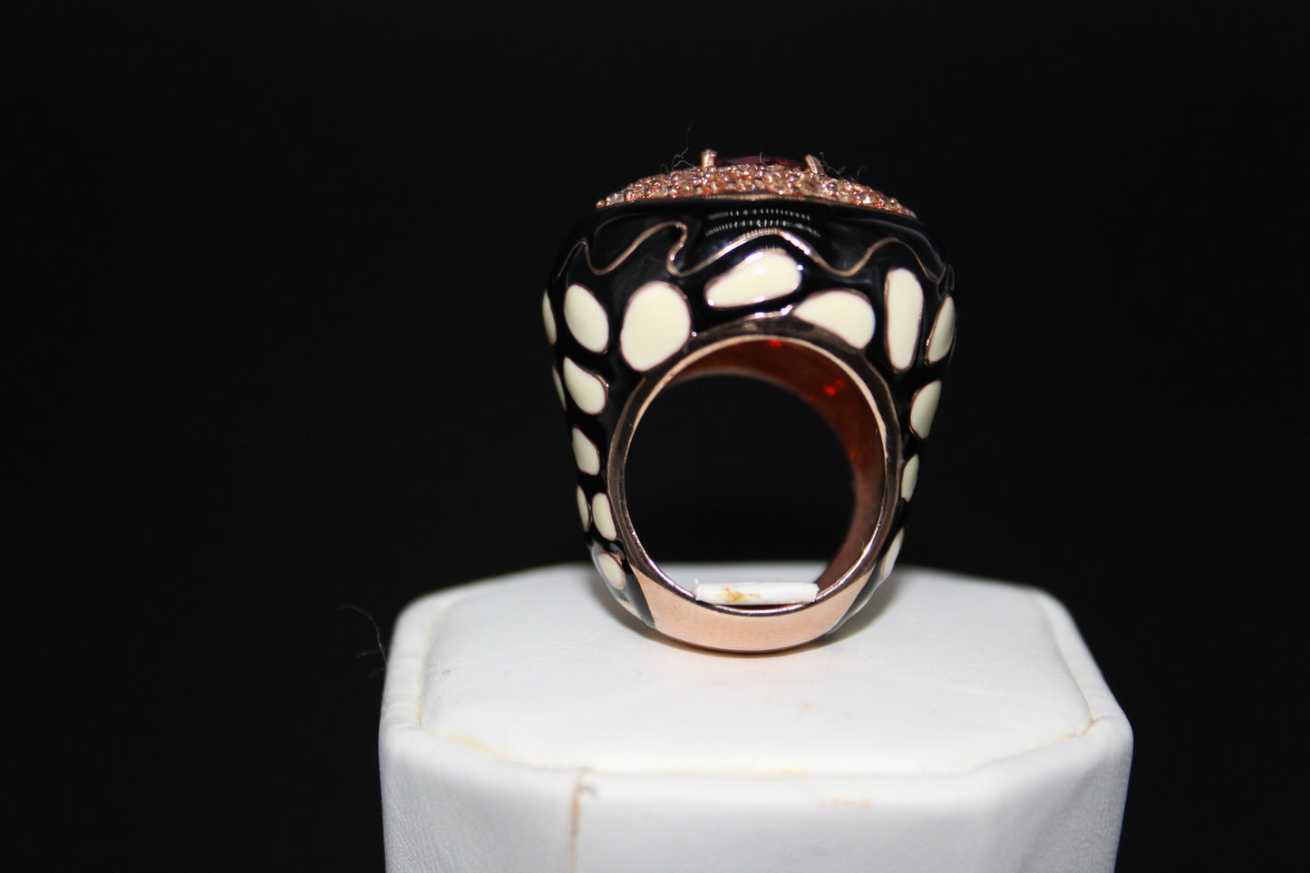 Enamel and CZ Ring