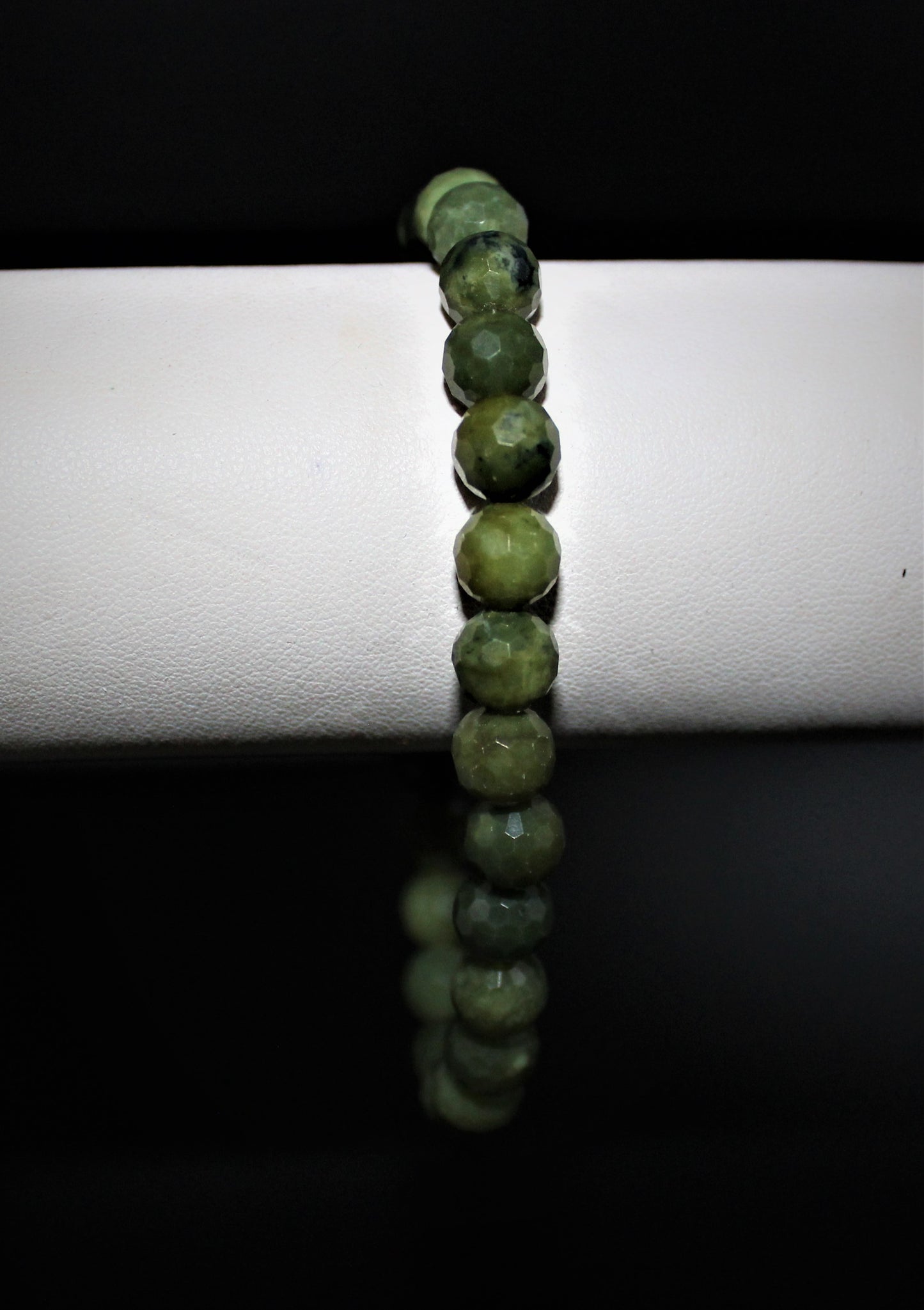 Jade Stretch Faceted Bracelet