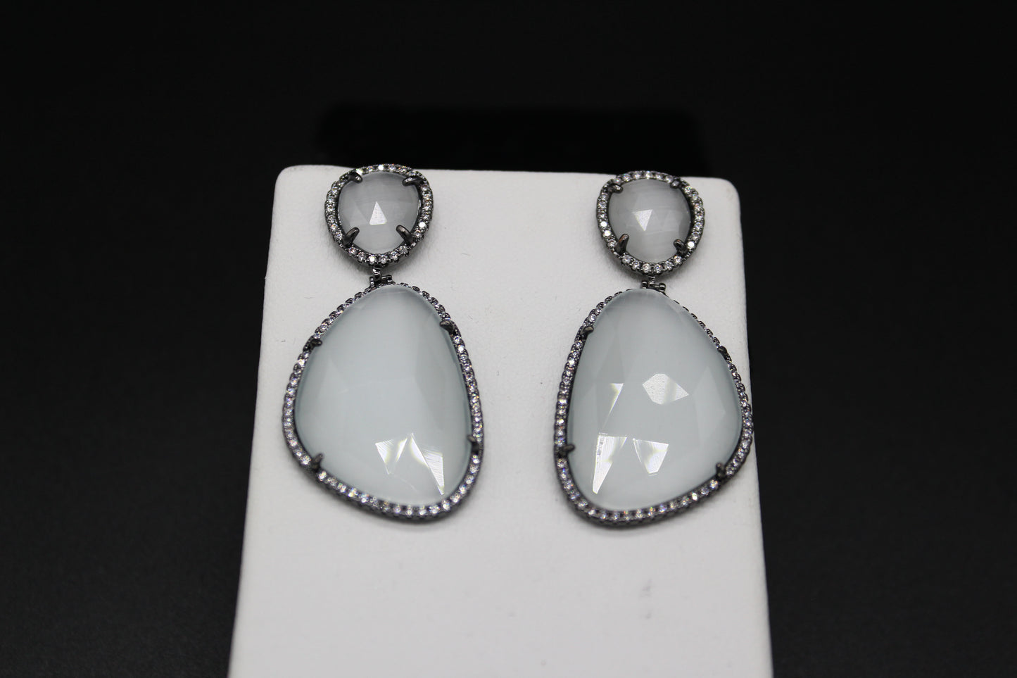 Fiber Optic CZ Earrings