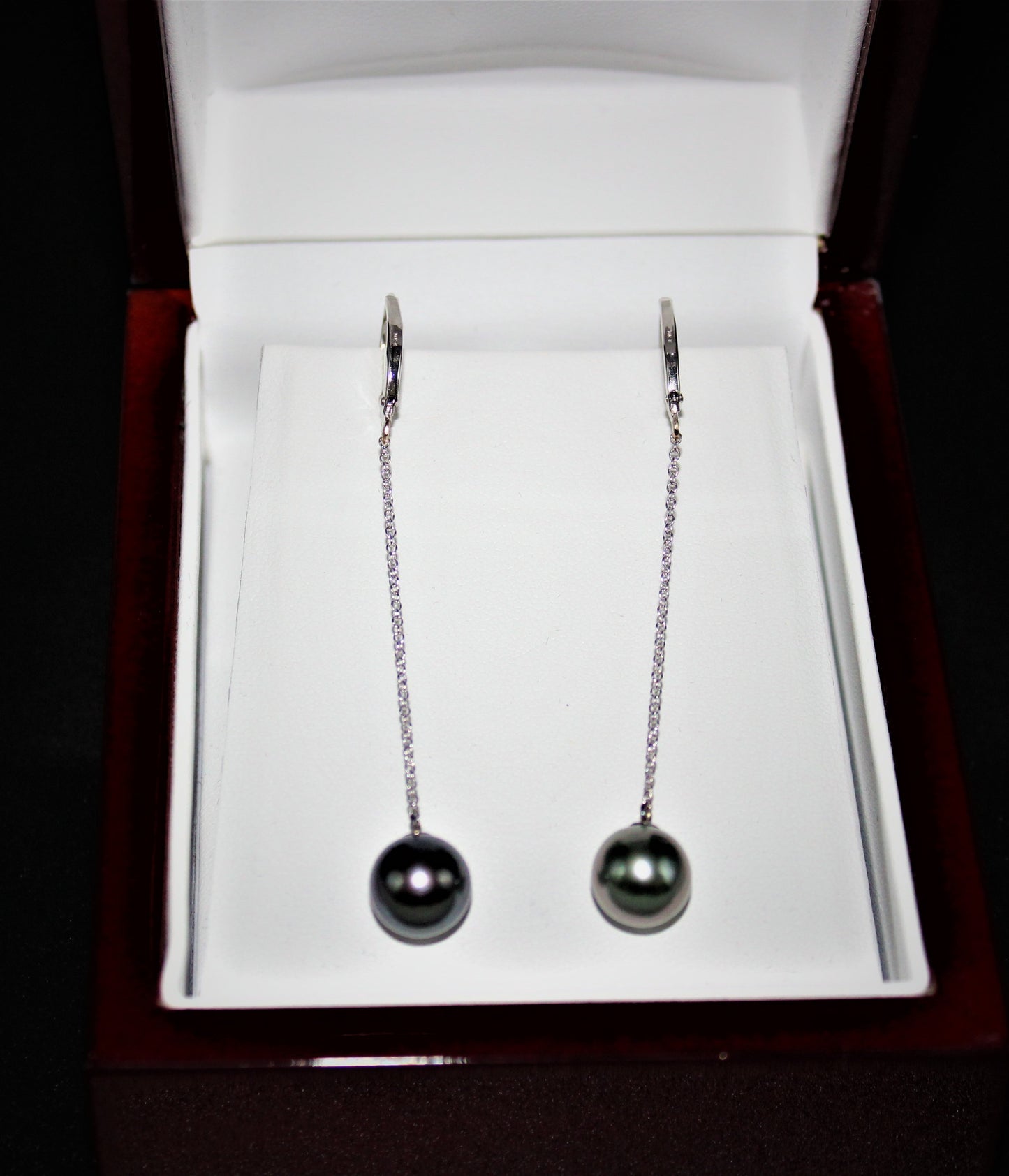 Gold Tahitian Pearl Earrings