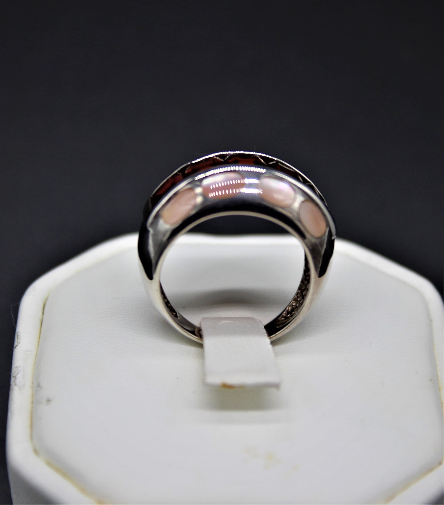 Garnet and Mother of Pearl Ring