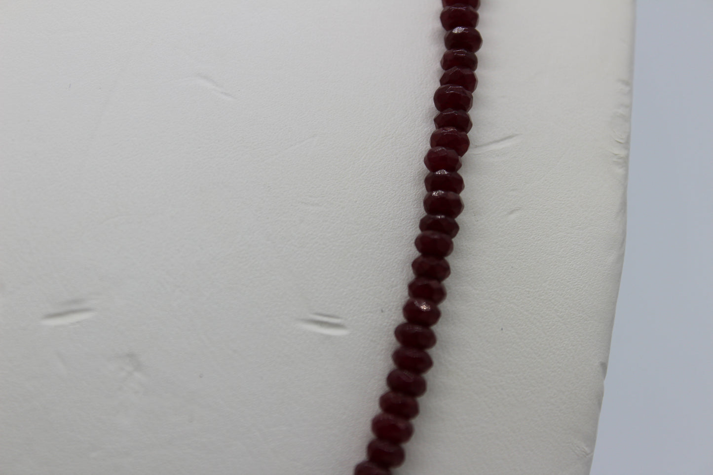 Enhanced Red color Jade Necklace