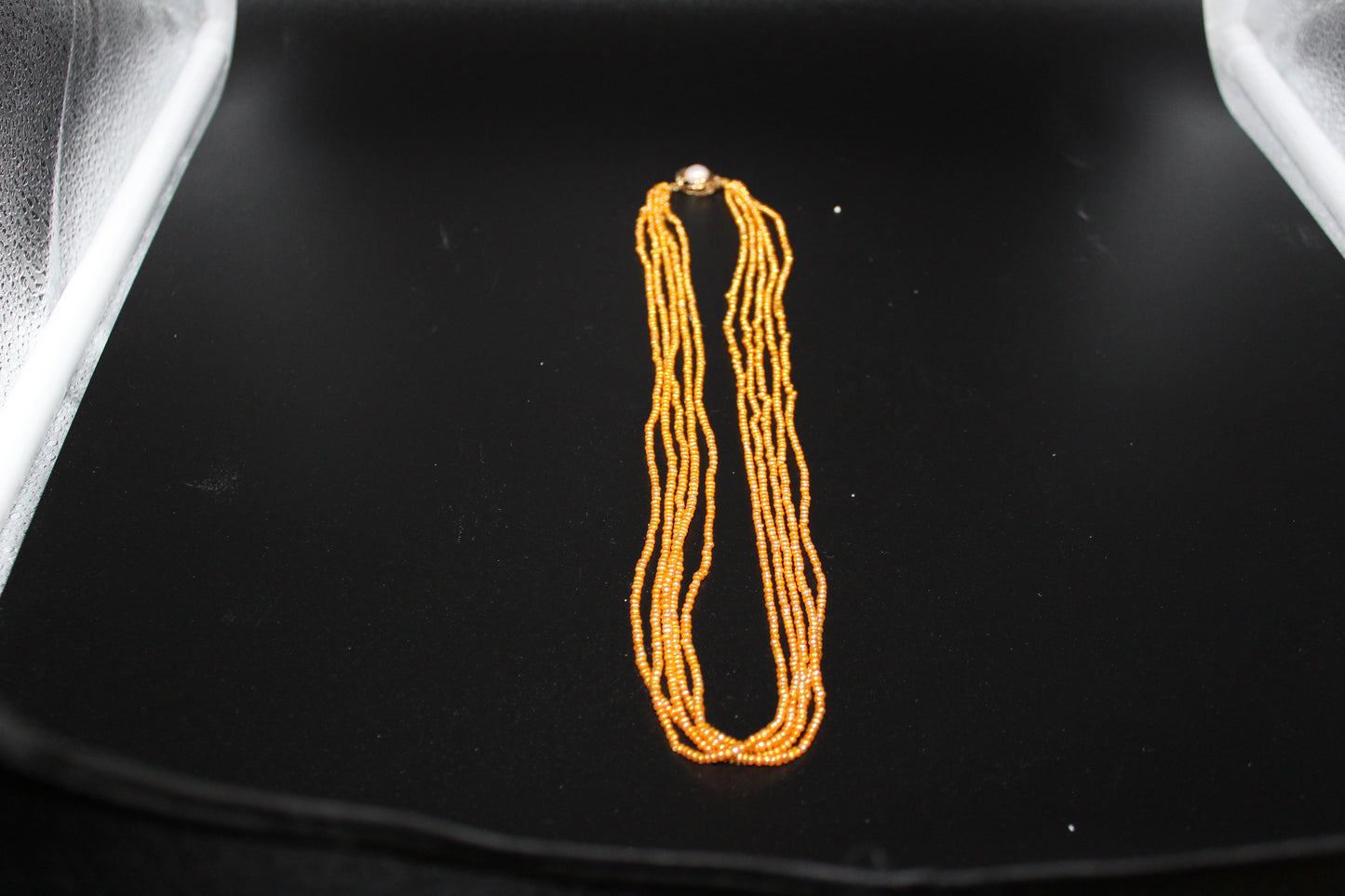 Gold Seed Pearl Necklace